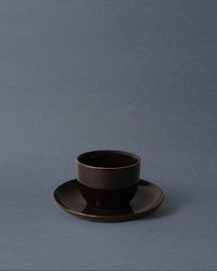 Sunday Cup and Saucer - Deep Brown