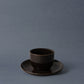 Sunday Cup and Saucer - Deep Brown