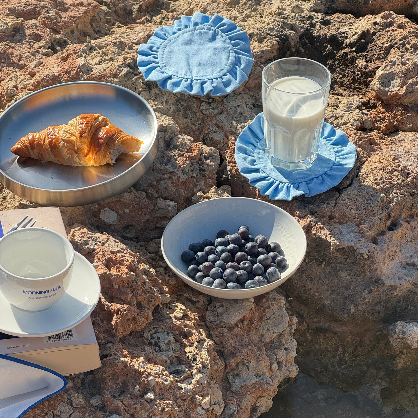 Rhea Coaster set Sky Blue