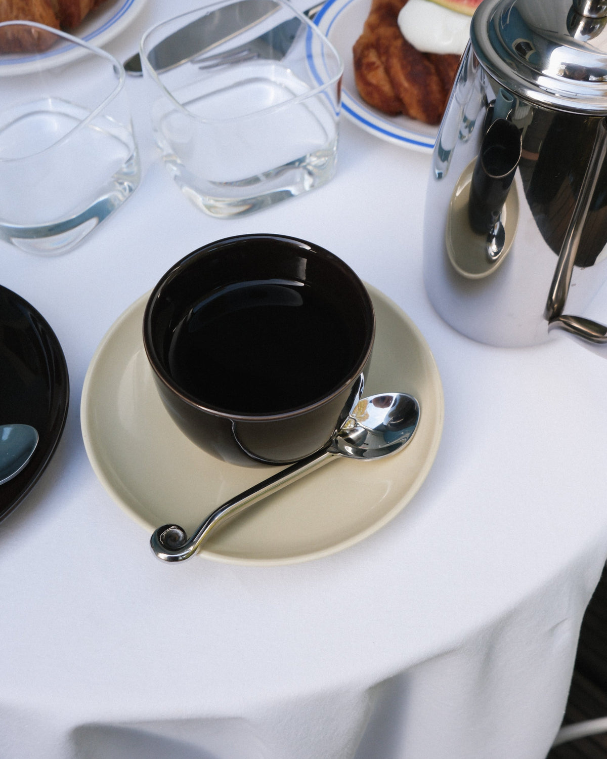 Sunday Cup and Saucer - Deep Brown