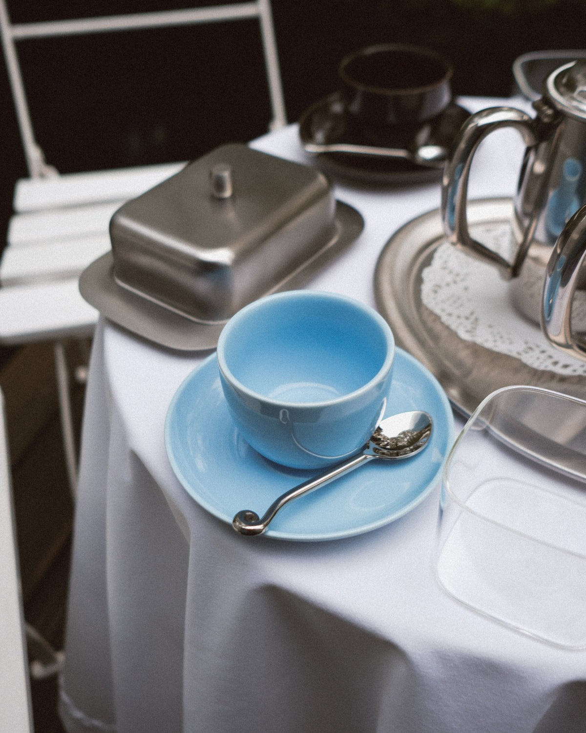 Sunday Cup and Saucer - Powder Blue